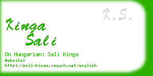 kinga sali business card